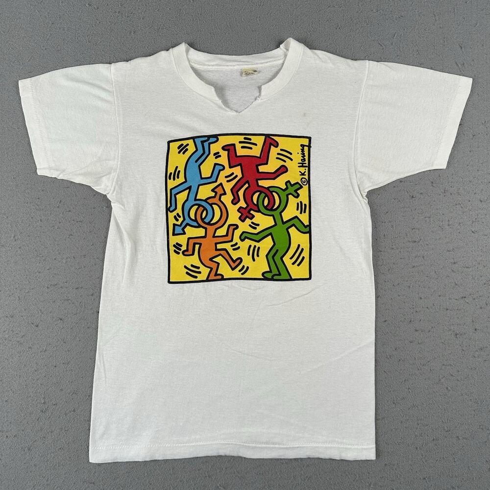 Vtg 80s Keith Haring Shirt Small‎ Heritage Of Pride Short Sleeve Single Stitch